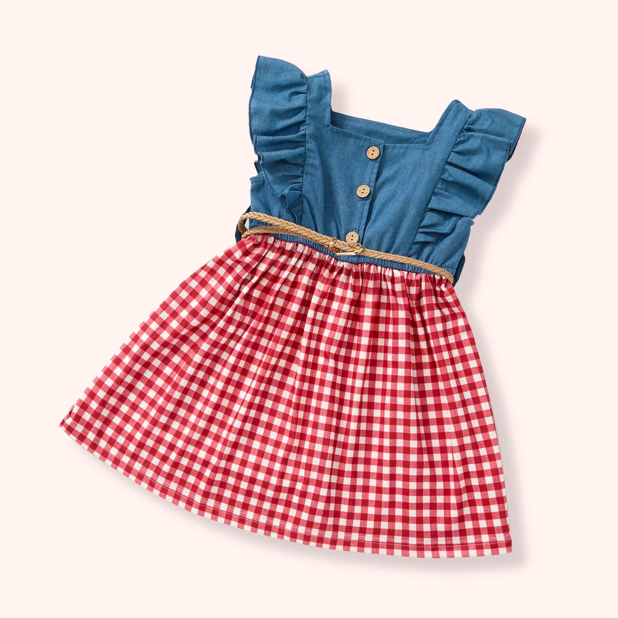 Gingham Picnic Dress and Bow - Olive&Coop Boutique