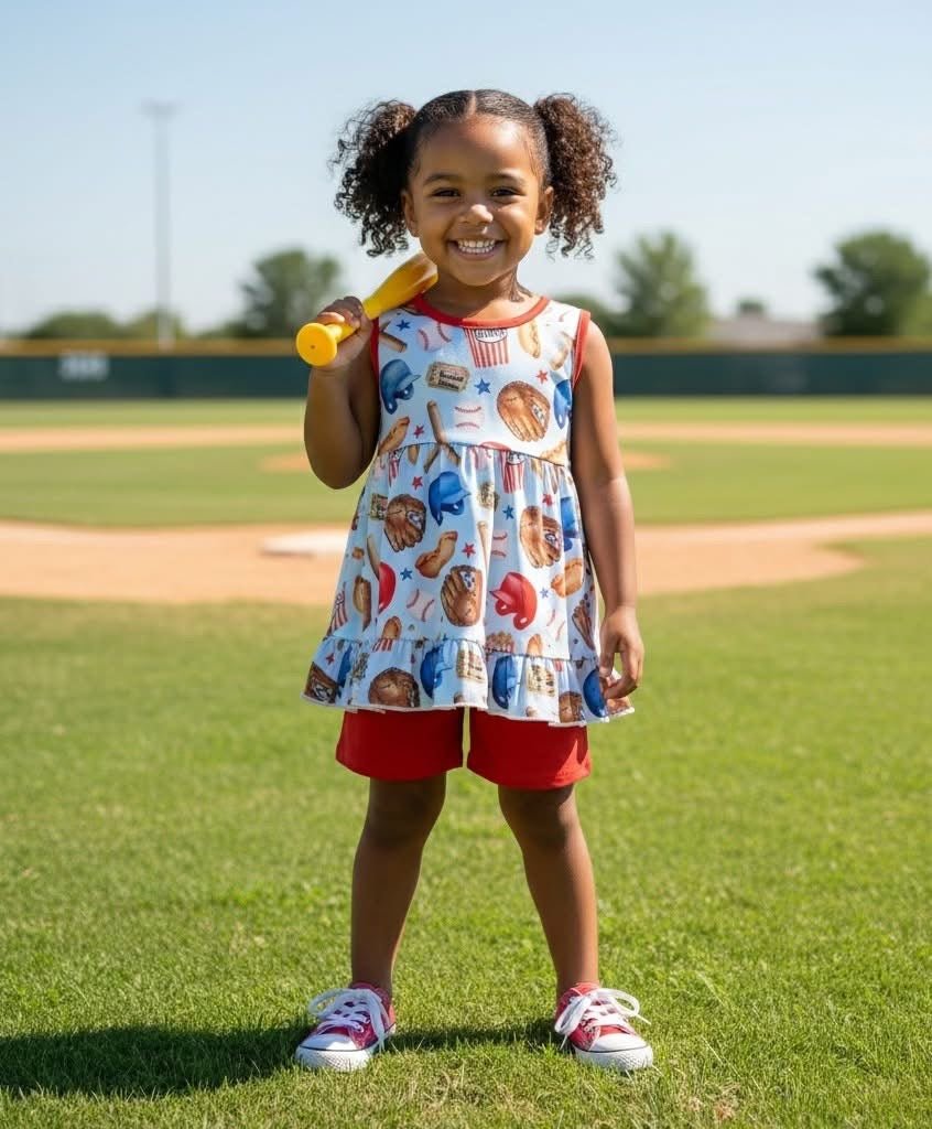 Baseball Life Short Set - Olive&Coop Boutique