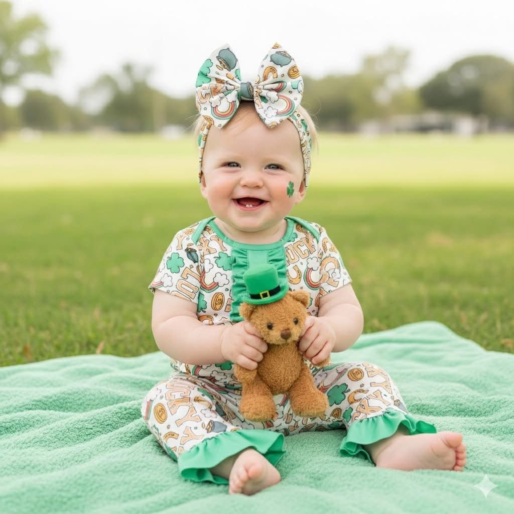 Lucky Me! Romper - Olive&Coop Boutique