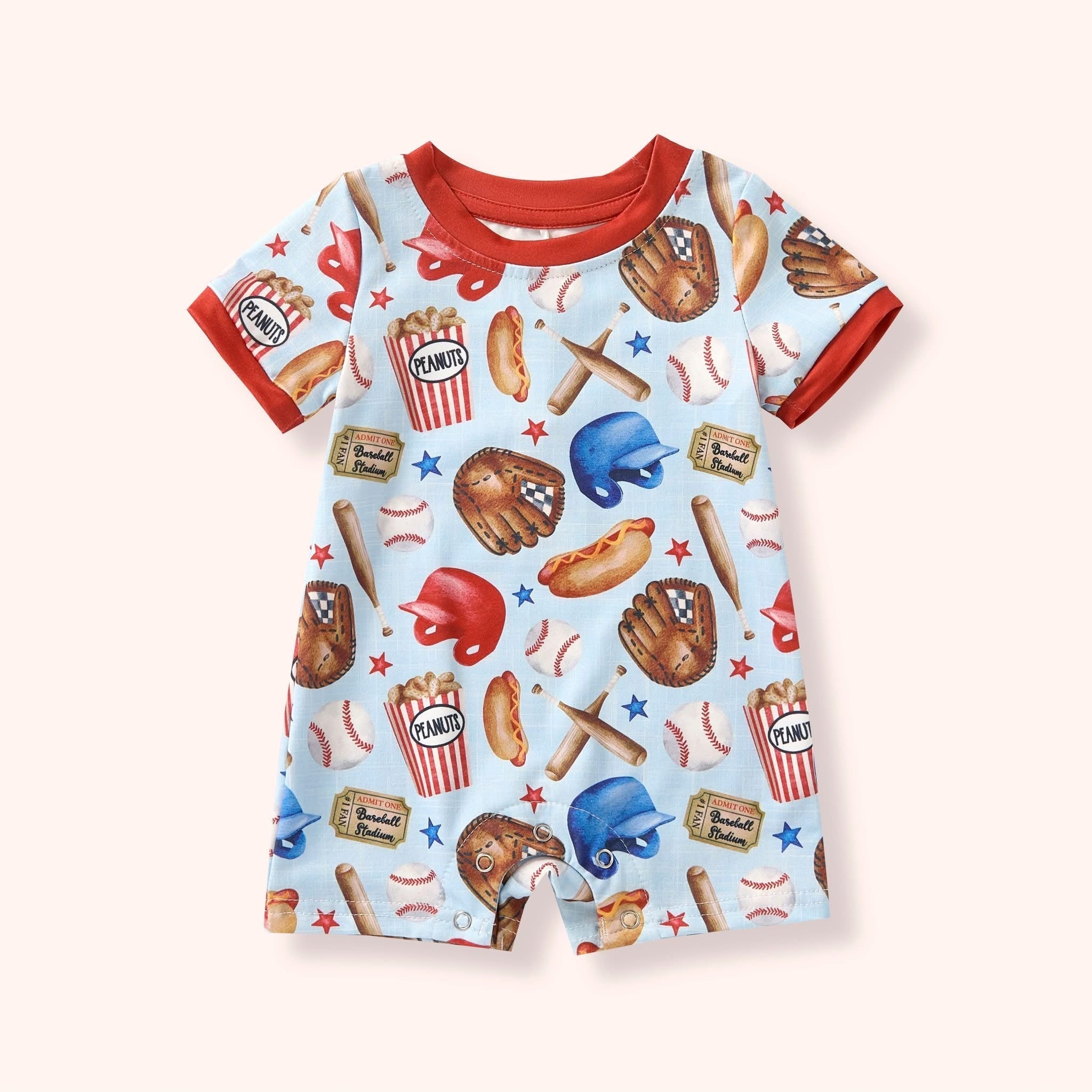 Baseball Life Boy Romper - Olive&Coop Boutique