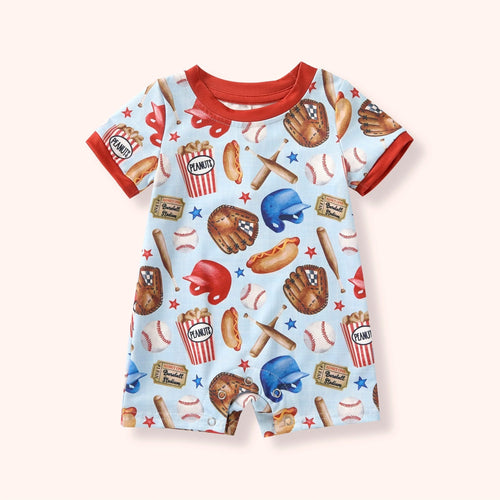 Baseball Life Boy Romper - Olive&Coop Boutique