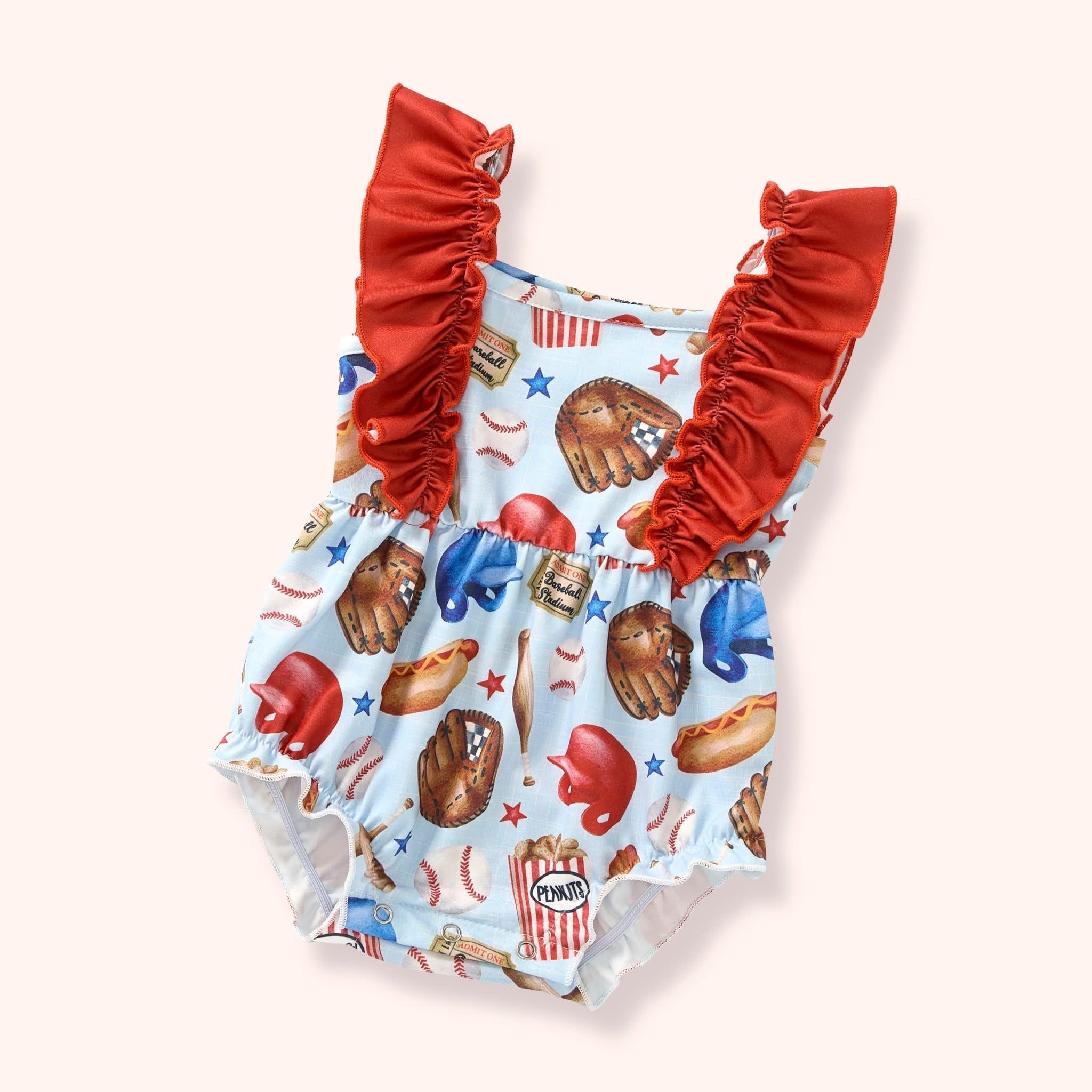 Baseball Life Girl Romper - Olive&Coop Boutique