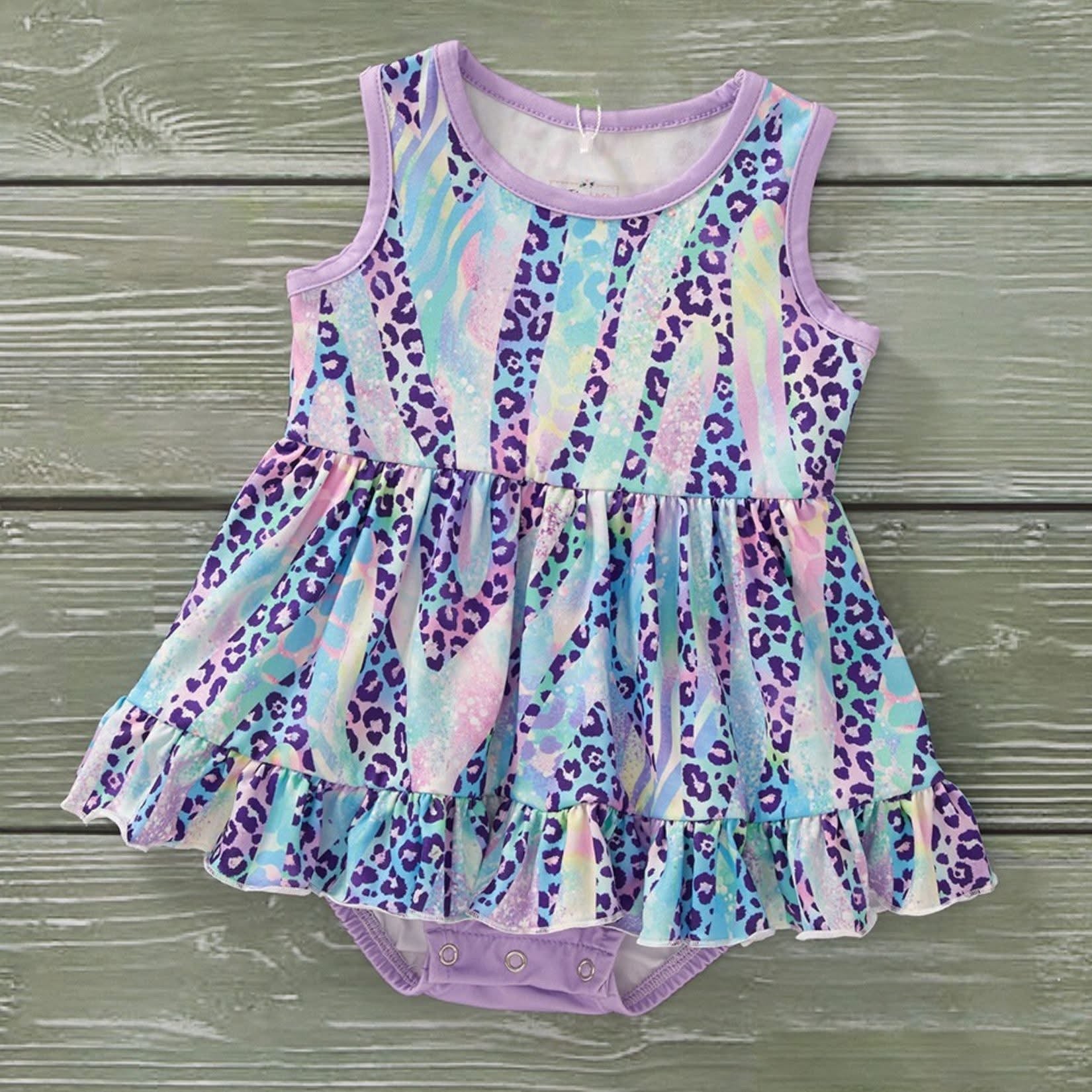 Safari Shimmer Romper - Olive&Coop Boutique