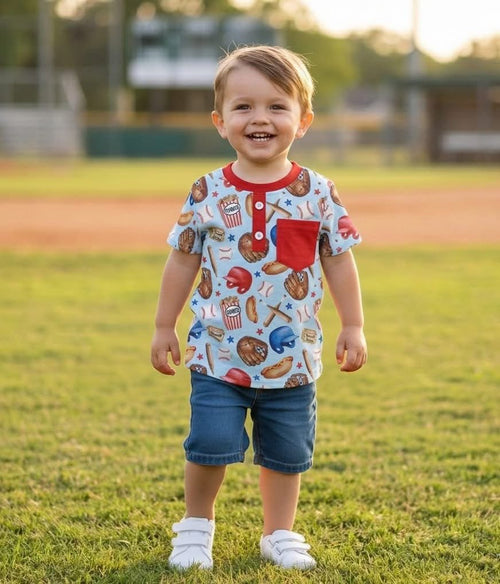 Baseball Life Boy Shirt - Olive&Coop Boutique