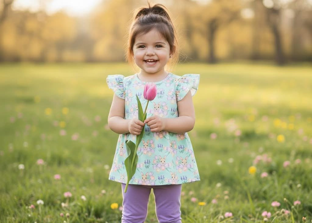 Bunny Bouquet Pant Set - Olive&Coop Boutique