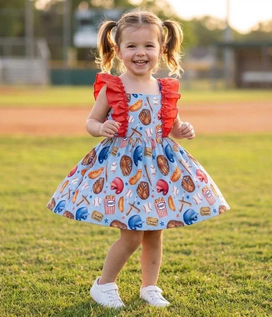 Baseball Bliss Dress - Olive&Coop Boutique