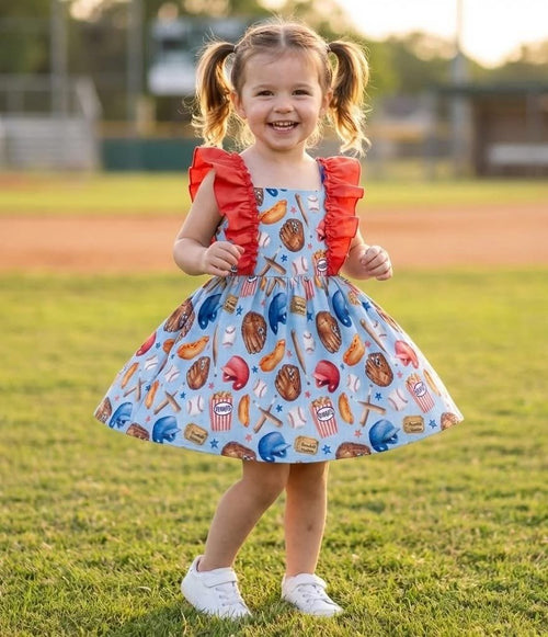 Baseball Bliss Dress - Olive&Coop Boutique
