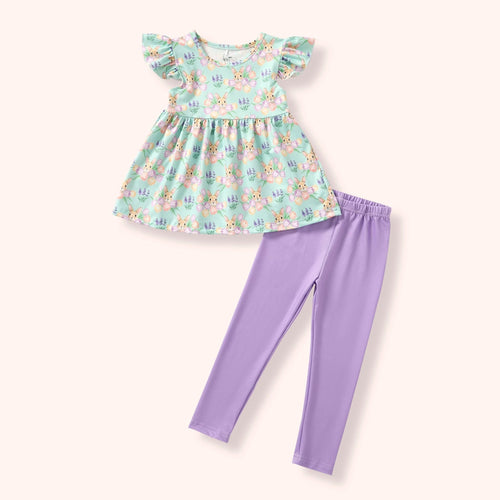 Bunny Bouquet Pant Set - Olive&Coop Boutique